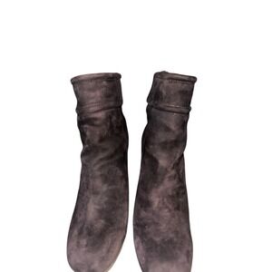 L.A.M.B. LAMB  Blazon Gwen Stefani Brown Suede Platform High Heel Boots Sz  7.5